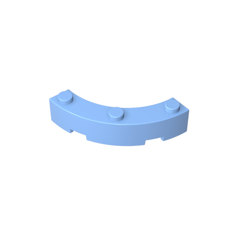 Gobricks,Brick Round Corner 4 x 4 Macaroni Wide with 3 Studs,48092,72140,15588