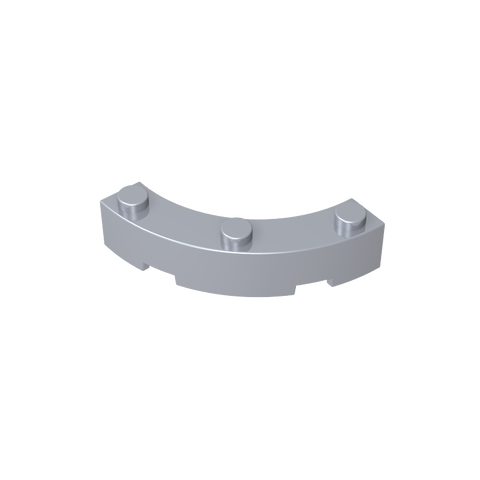 Gobricks,Brick Round Corner 4 x 4 Macaroni Wide with 3 Studs,48092,72140,15588