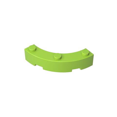 Gobricks,Brick Round Corner 4 x 4 Macaroni Wide with 3 Studs,48092,72140,15588