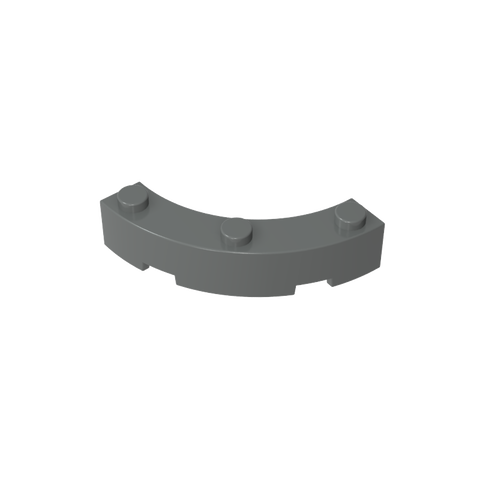 Gobricks,Brick Round Corner 4 x 4 Macaroni Wide with 3 Studs,48092,72140,15588