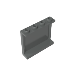 Panel 1 x 4 x 3 [Side Supports / Hollow Studs] ,60581