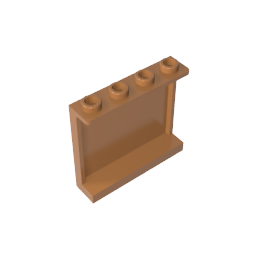 Gobricks,Panel 1 x 4 x 3 [Side Supports/ Hollow Studs],60581,87543,35323,30007