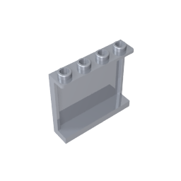 Panel 1 x 4 x 3 [Side Supports / Hollow Studs] ,60581