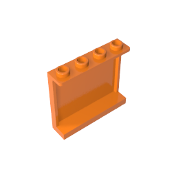 Gobricks,Panel 1 x 4 x 3 [Side Supports/ Hollow Studs],60581,87543,35323,30007