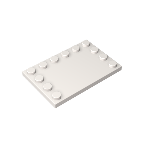 Gobricks,Plate Special 4 x 6 with Studs on 3 Edges,6180
