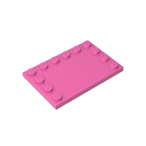 Gobricks,Plate Special 4 x 6 with Studs on 3 Edges,6180