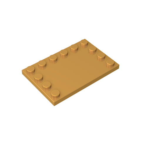 Gobricks,Plate Special 4 x 6 with Studs on 3 Edges,6180