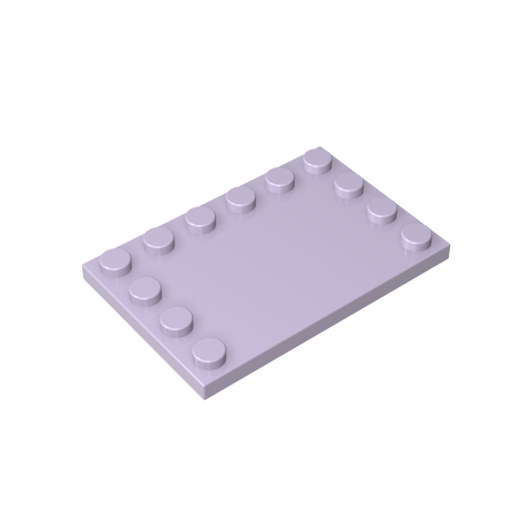 Gobricks,Plate Special 4 x 6 with Studs on 3 Edges,6180