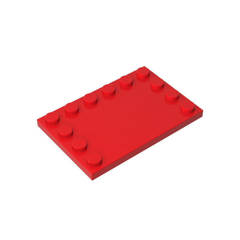 Gobricks,Plate Special 4 x 6 with Studs on 3 Edges,6180