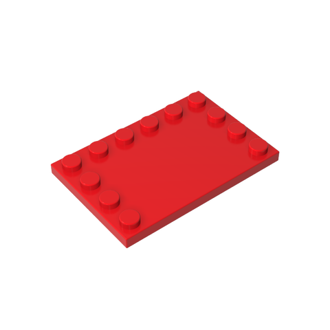 Gobricks,Plate Special 4 x 6 with Studs on 3 Edges,6180