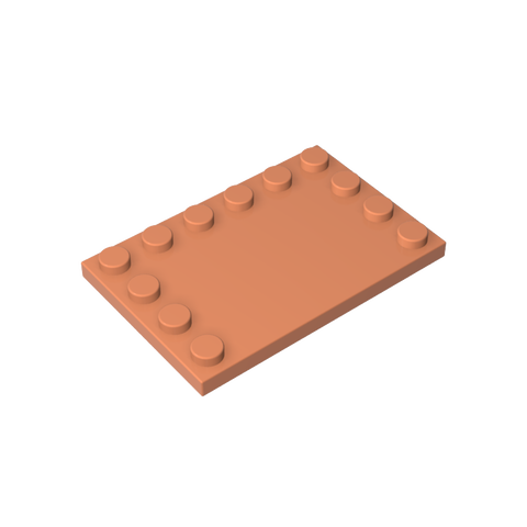 Gobricks,Plate Special 4 x 6 with Studs on 3 Edges,6180