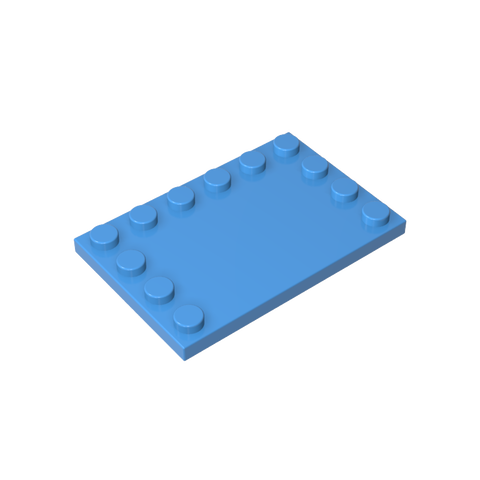 Gobricks,Plate Special 4 x 6 with Studs on 3 Edges,6180
