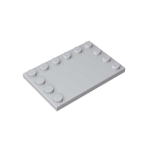 Gobricks,Plate Special 4 x 6 with Studs on 3 Edges,6180