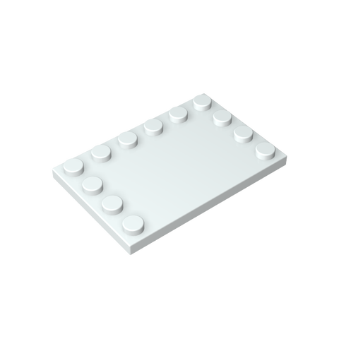 Gobricks,Plate Special 4 x 6 with Studs on 3 Edges,6180