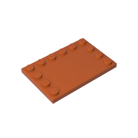 Gobricks,Plate Special 4 x 6 with Studs on 3 Edges,6180