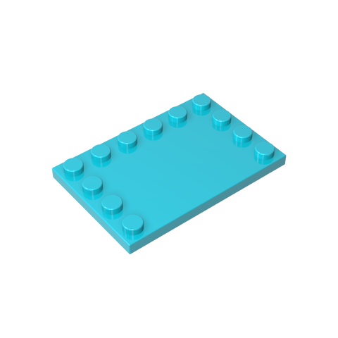 Gobricks,Plate Special 4 x 6 with Studs on 3 Edges,6180