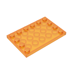 Gobricks,Plate Special 4 x 6 with Studs on 3 Edges,6180
