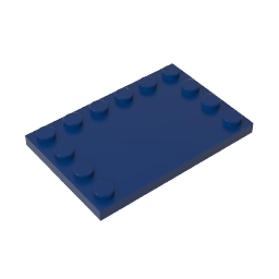 Plate Special 4 x 6 with Studs on 3 Edges,6180