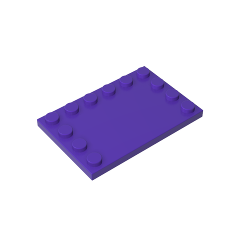 Gobricks,Plate Special 4 x 6 with Studs on 3 Edges,6180