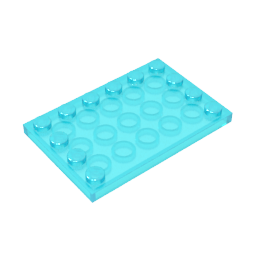 Gobricks,Plate Special 4 x 6 with Studs on 3 Edges,6180
