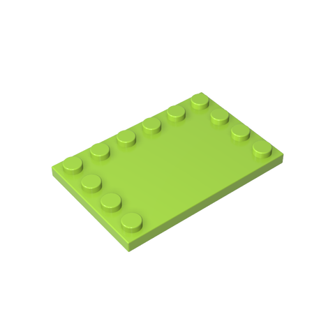 Gobricks,Plate Special 4 x 6 with Studs on 3 Edges,6180