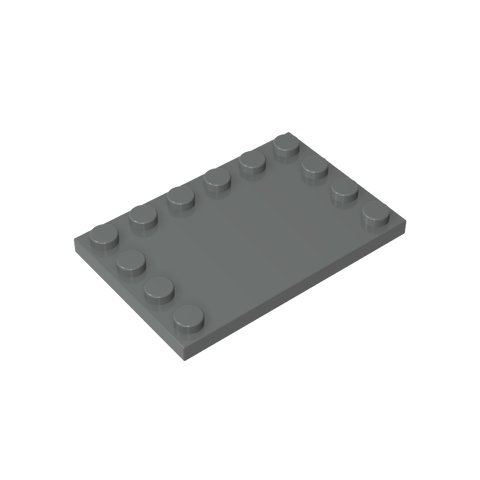Gobricks,Plate Special 4 x 6 with Studs on 3 Edges,6180