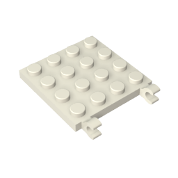 Gobricks,Plate Special 4 x 4 with Clips Horizontal (thick open O clips),11399,47998