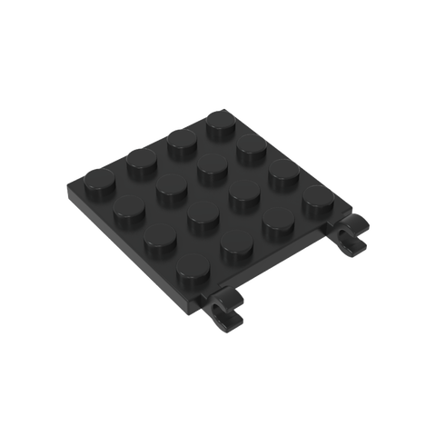 Gobricks,Plate Special 4 x 4 with Clips Horizontal (thick open O clips),11399,47998