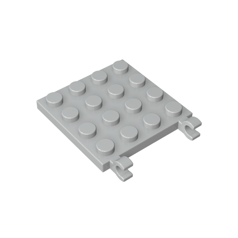 Gobricks,Plate Special 4 x 4 with Clips Horizontal (thick open O clips),11399,47998