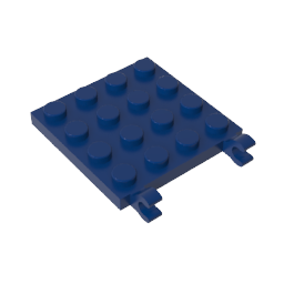Gobricks,Plate Special 4 x 4 with Clips Horizontal (thick open O clips),11399,47998