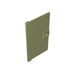 Door 1 x 4 x 6 Smooth with Square Handle Plinth ,60616