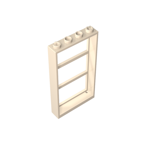 Gobricks,Window 1 x 4 x 6 Frame with 3 Panes,57894,46523,6160,6160a