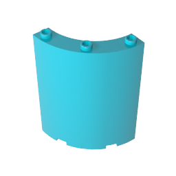 Gobricks,Panel 4 x 4 x 6 Quarter Cylinder,30562,46361,35276