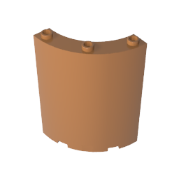 Gobricks,Panel 4 x 4 x 6 Quarter Cylinder,30562,46361,35276