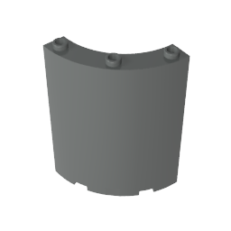 Gobricks,Panel 4 x 4 x 6 Quarter Cylinder,30562,46361,35276