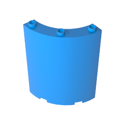 Gobricks,Panel 4 x 4 x 6 Quarter Cylinder,30562,46361,35276