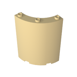 Gobricks,Panel 4 x 4 x 6 Quarter Cylinder,30562,46361,35276