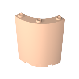 Gobricks,Panel 4 x 4 x 6 Quarter Cylinder,30562,46361,35276