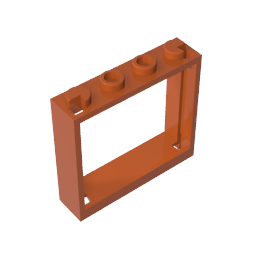 Gobricks,Window 1 x 4 x 3 without Shutter Tabs,60594