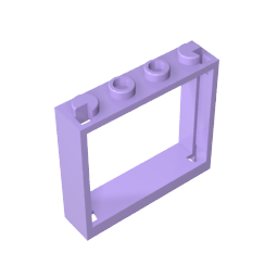 Gobricks,Window 1 x 4 x 3 without Shutter Tabs,60594