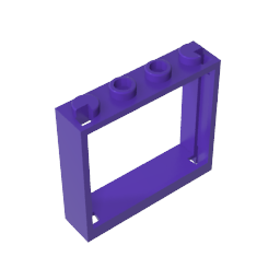 Gobricks,Window 1 x 4 x 3 without Shutter Tabs,60594