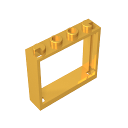 Gobricks,Window 1 x 4 x 3 without Shutter Tabs,60594
