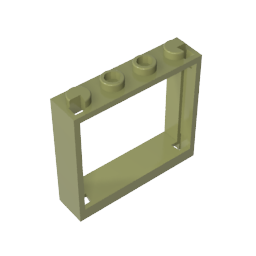 Gobricks,Window 1 x 4 x 3 without Shutter Tabs,60594