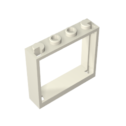 Gobricks,Window 1 x 4 x 3 without Shutter Tabs,60594