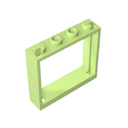 Gobricks,Window 1 x 4 x 3 without Shutter Tabs,60594