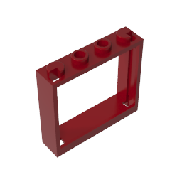 Gobricks,Window 1 x 4 x 3 without Shutter Tabs,60594