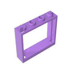 Gobricks,Window 1 x 4 x 3 without Shutter Tabs,60594