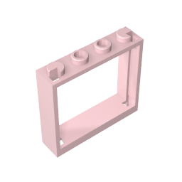 Gobricks,Window 1 x 4 x 3 without Shutter Tabs,60594