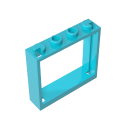 Gobricks,Window 1 x 4 x 3 without Shutter Tabs,60594