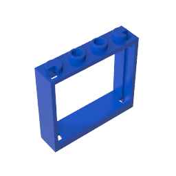 Gobricks,Window 1 x 4 x 3 without Shutter Tabs,60594